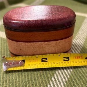 Wooden condiment salt and pepper box. Handmade vintage antique.